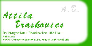 attila draskovics business card